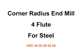 Corner Radius End Mill 4T for Steel